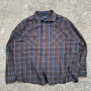Pendleton Brown & Olive Plaid Long-Sleeve Button-Down Shirt